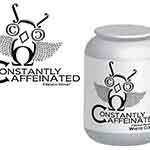 Font Bot Logo-Constantly Caffeinated Bottle Design